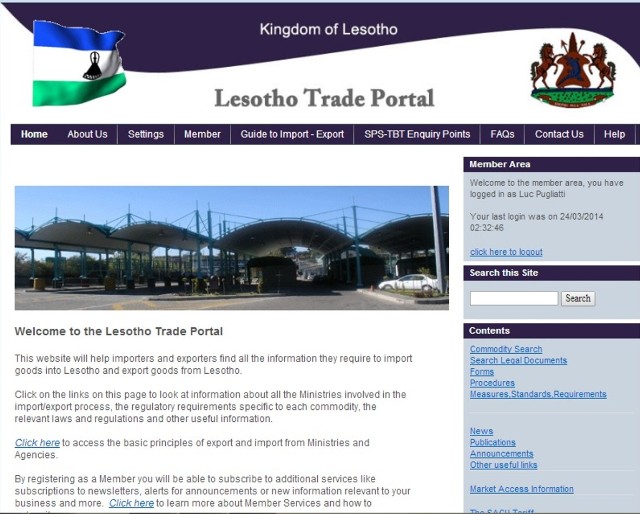 Launch of the Lesotho Trade Portal